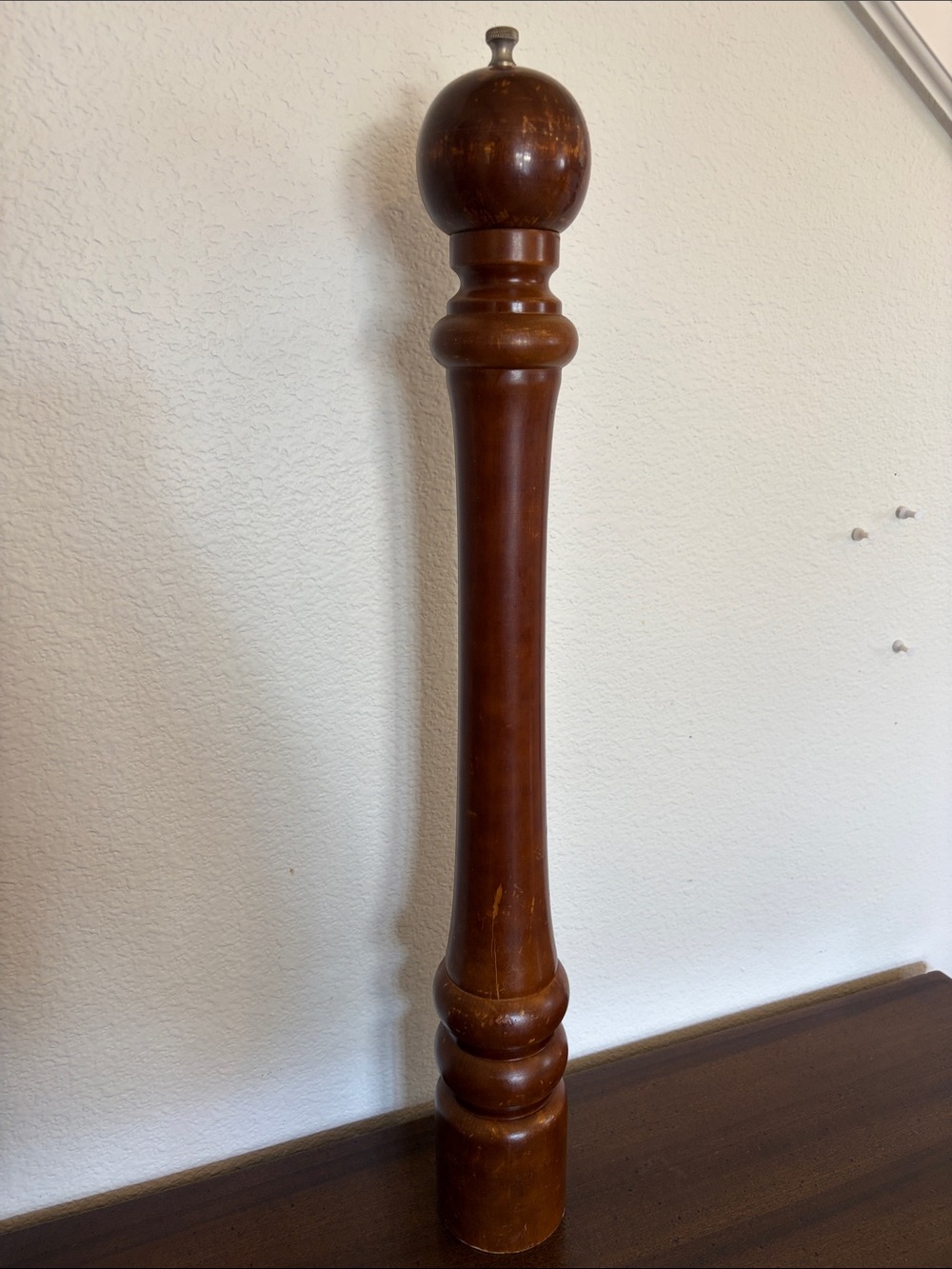 Chef Specialties Co 2 Foot Tall Wooden Pepper Grinder Brown Wood